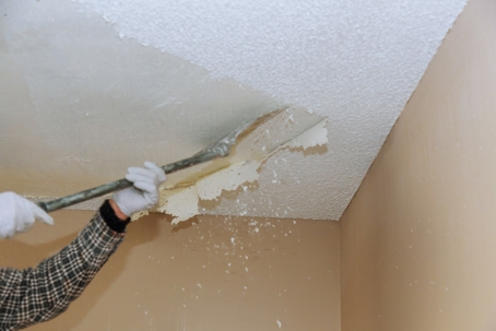 removing popcorn ceiling