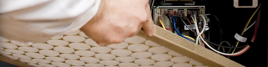 putting in a new air filter system